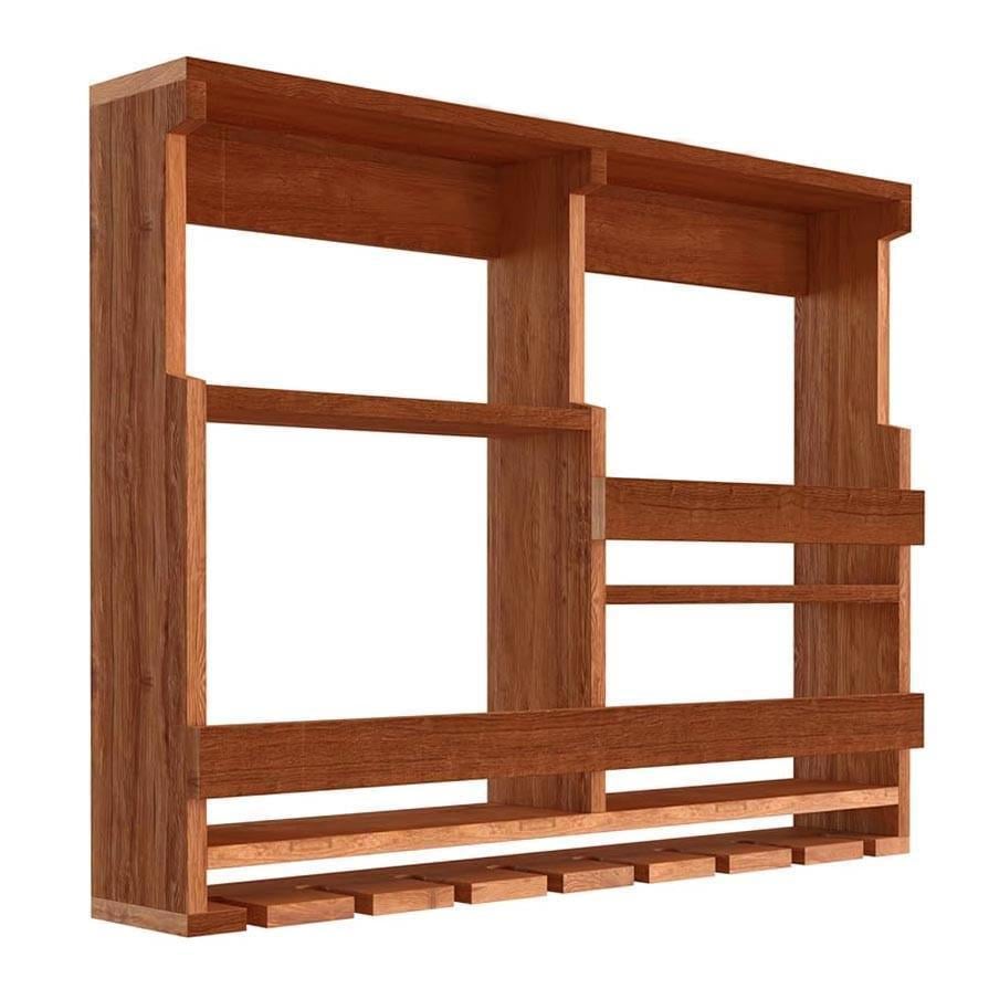 Полка для вина настенная из дерева Наншен Шафран (ПНК-019006)