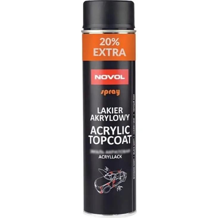 Фарба емаль акрилова універсальна NOVOL Spray 600 мл Чорний мат