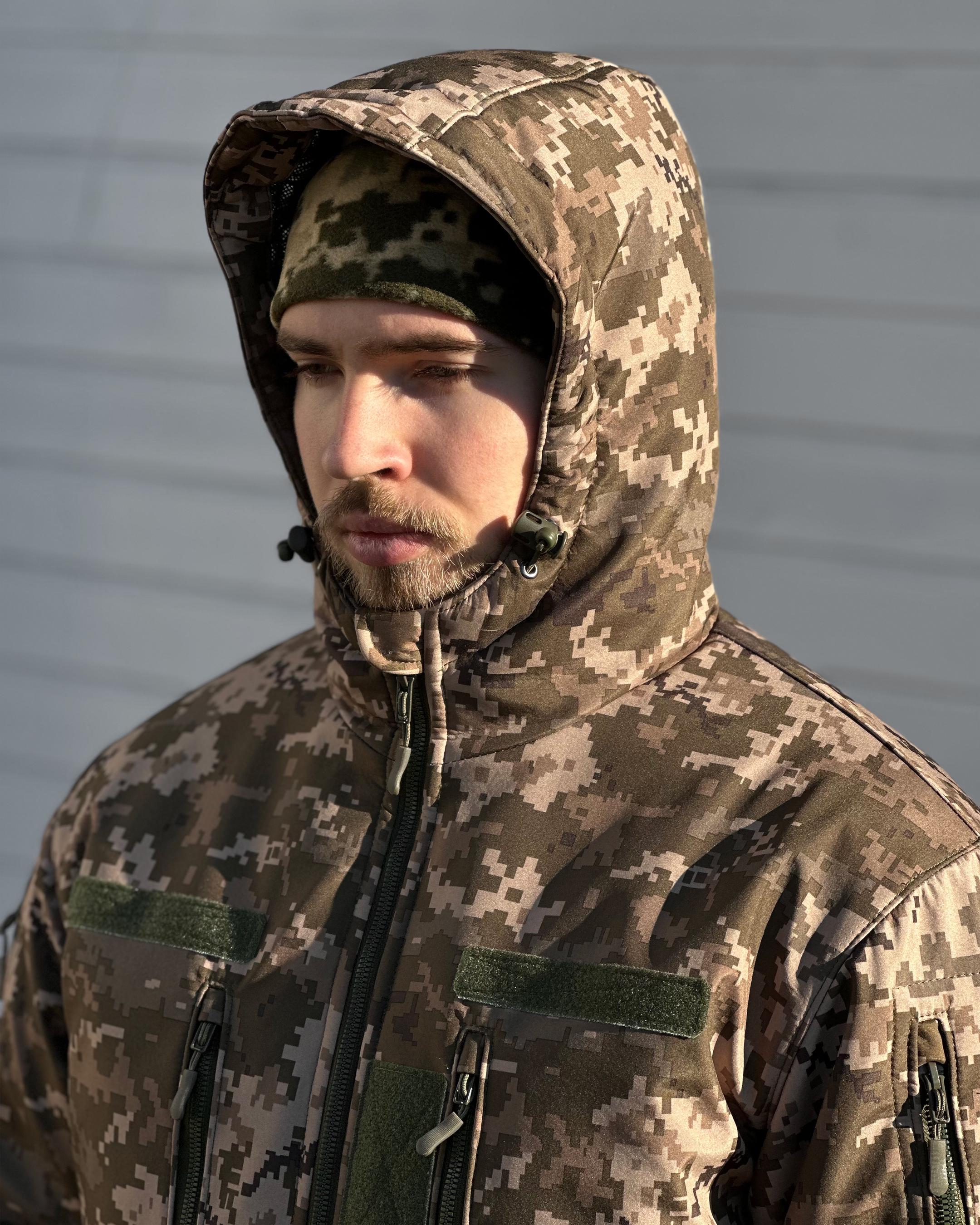 Куртка зимова Cooperr Soft Shell Jacket V 3XL Піксель (KUR-8.4.3XL) - фото 4 Куртка зимова Cooperr Soft Shell Jacket V 3XL Піксель (KUR-8.4.3XL) - фото 4