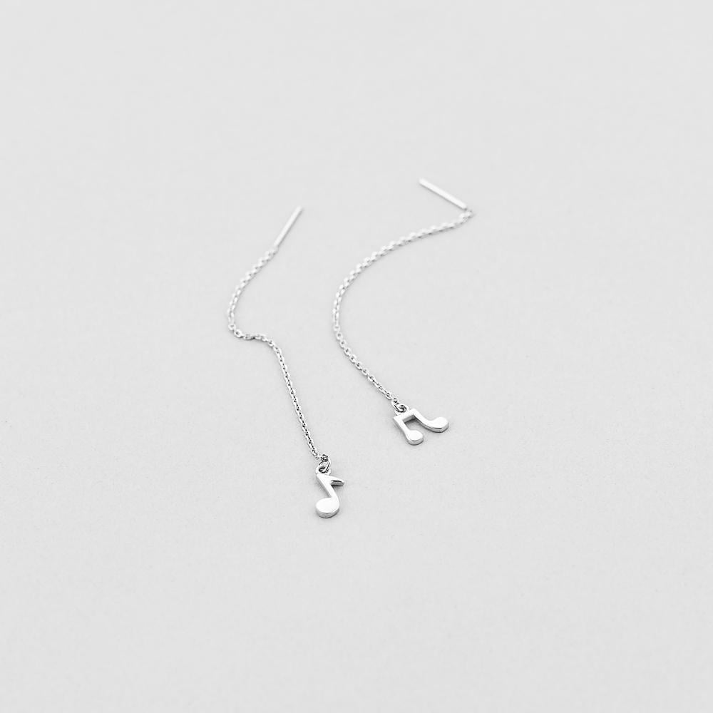 Серебряные серьги Minimal Музыка (4770)
