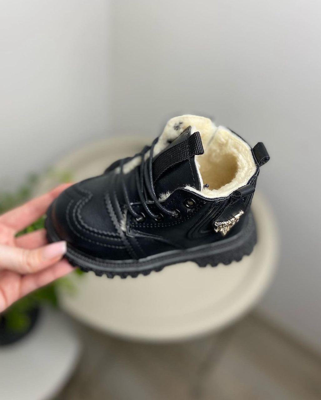 Ботинки детские зимние р. 21 Черный (669) - фото 6