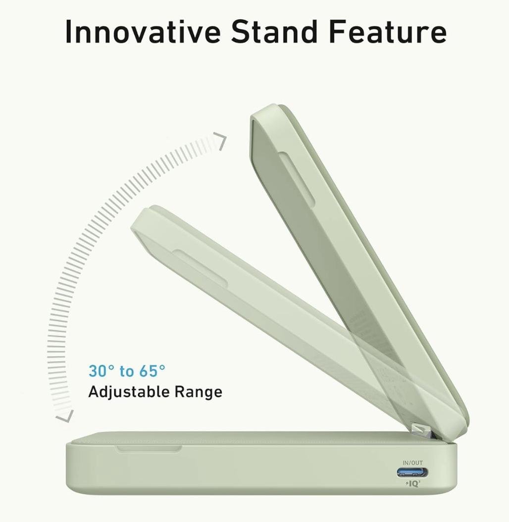 Повербанк Anker MagGo 6600 mAh 15W QI2 Green (2250788352) - фото 6 Повербанк Anker MagGo 6600 mAh 15W QI2 Green (2250788352) - фото 6