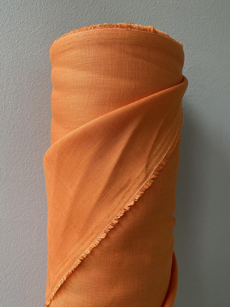 Ткань рубашечно-платьевая LINEN PLUS льняная 143 см 1250 Оранжевый - фото 3 Ткань рубашечно-платьевая LINEN PLUS льняная 143 см 1250 Оранжевый - фото 3