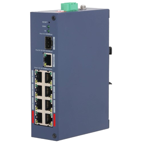 Коммутатор управляемый настольный Dahua DH-CHS4110-8ET-110 10 портов 110 Вт PoE (37525203)