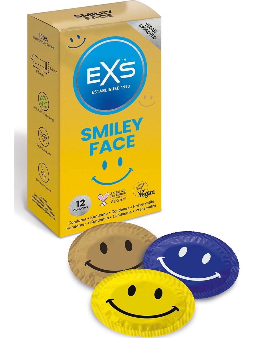 Классические презервативы EXS Smiley FACE со Смайликом на упаковке 12 шт. (0257/12exssmile)