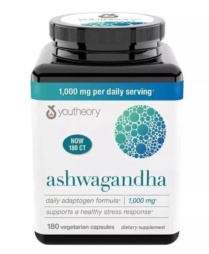 Витамины Youtheory Ashwagandha 180 табл. 1000 мг (2359331681)