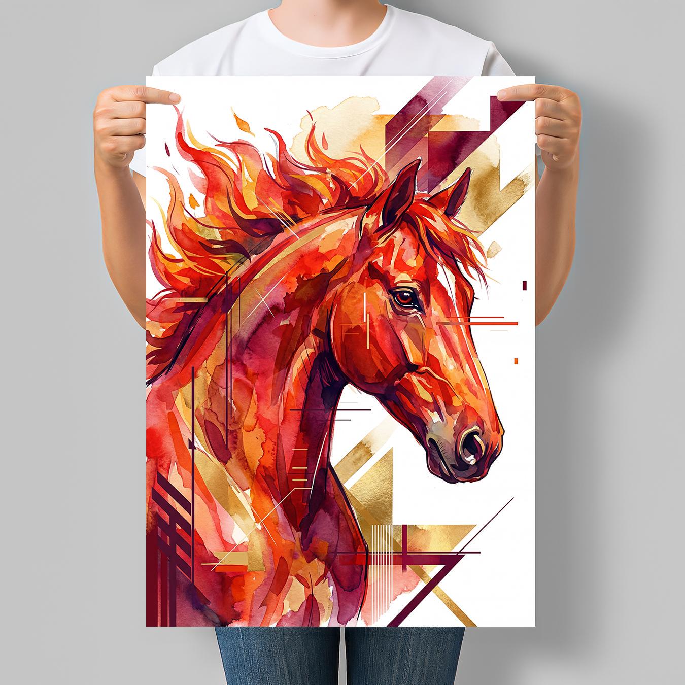 Постер інтер'єрний Рік Вогняного Коня 2026 42x60 см A2 без рамки (DZ129_A2)