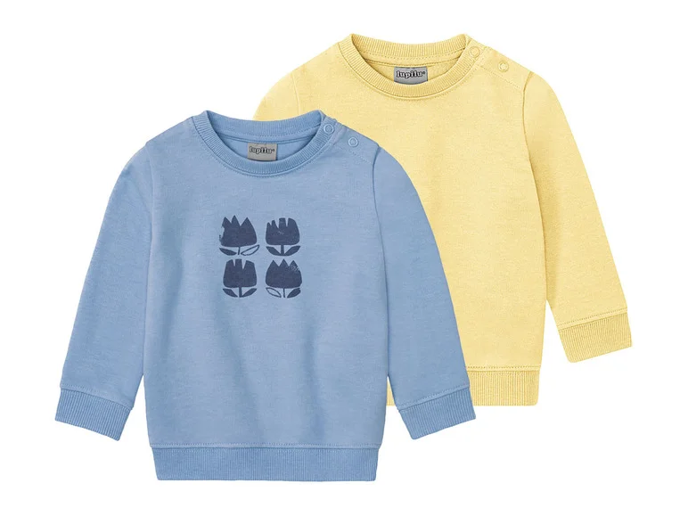 Кофта-свитшот Lupilu для мальчика/девочки р. 50-56 см 2 шт. Разноцветный (14054451)