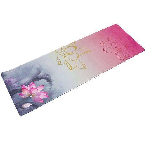 Коврик для йоги FI-5662 Серо-малиновый (56508121)