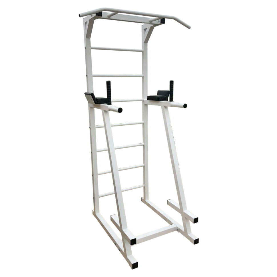 Турник с брусьями и прессом шведская стенка 50х50 мм Белый (2522949975_rn_2)