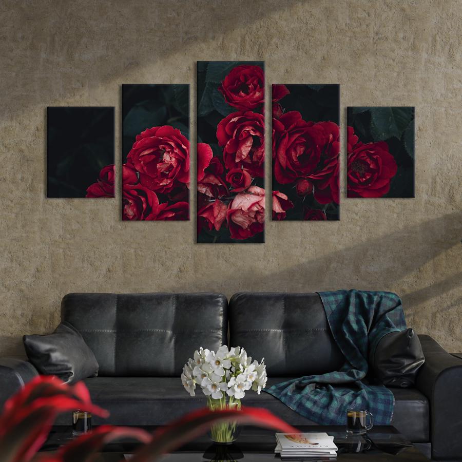 Картина на холсте Благоухающие красные розы 187x94 см (924-52)