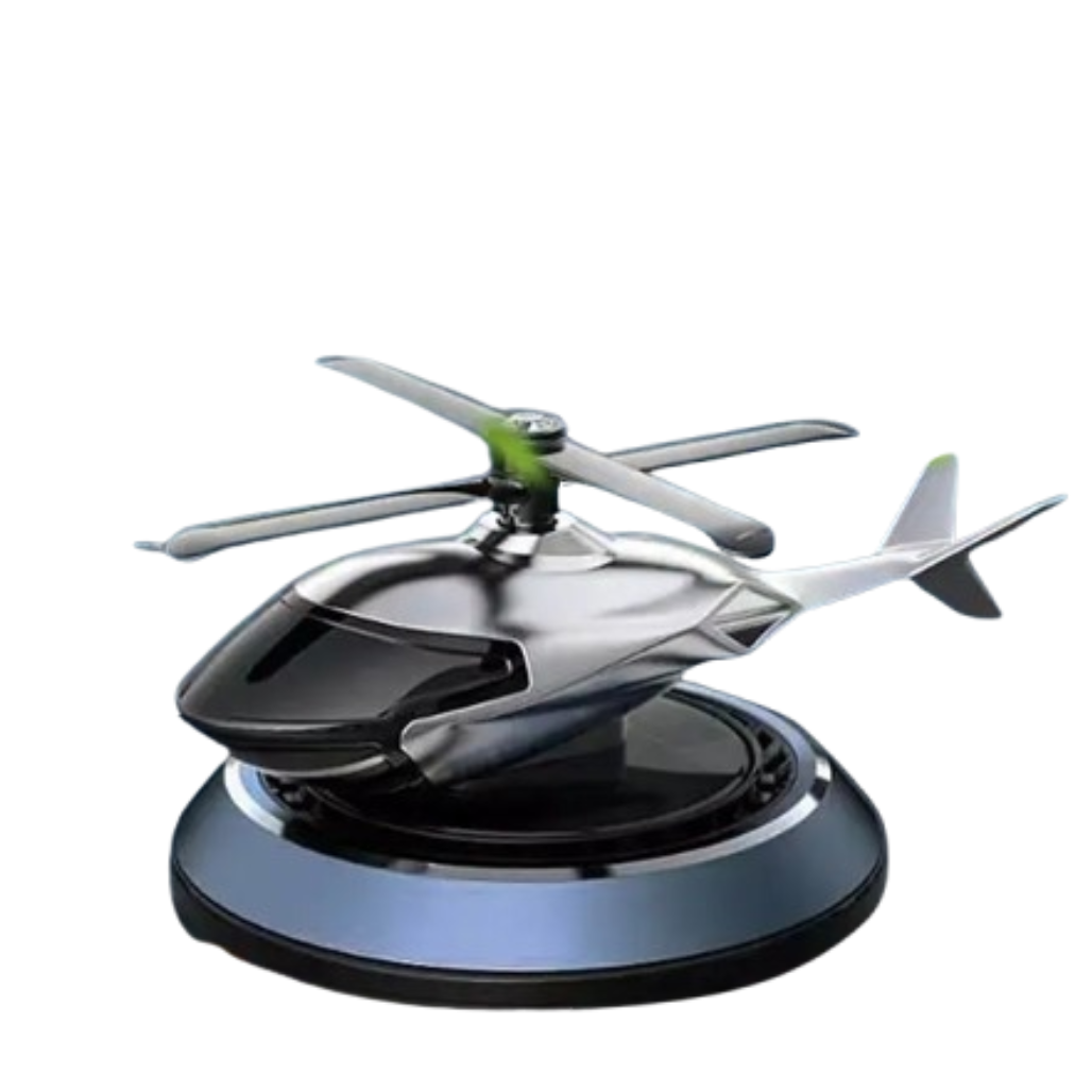 Ароматизатор в машину многоразовый в форме вертолета на солнечной батарее Синий Ароматизатор в машину многоразовый в форме вертолета на солнечной батарее Синий