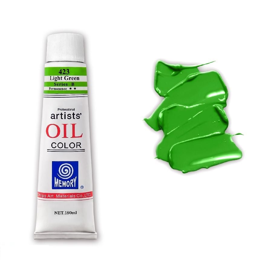 Краска масляная Memory professional 180 мл Зеленый светлый