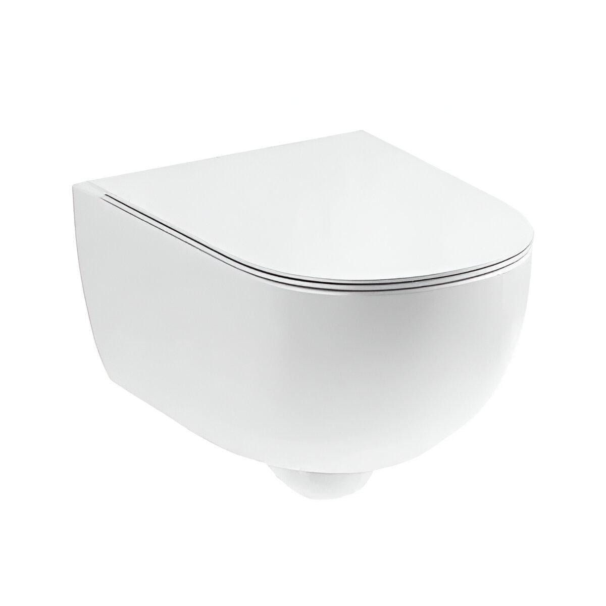 Унитаз подвесной Nic Design Pin с крышкой 55х37 см Белый матовый (LM-003709003_005712003)