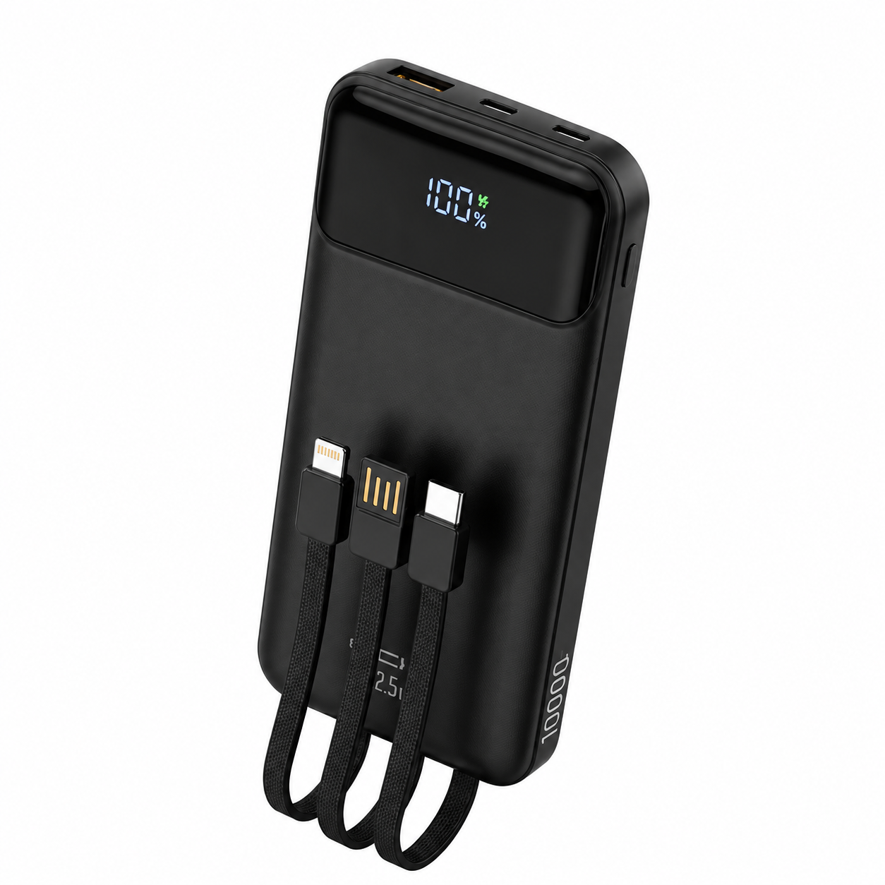 Повербанк ACL PW-116 з вбудованими кабелями USB-A/USB-C/Lightning/LCD-дисплей 10000 mAh 22,5 Вт (PW-116) Повербанк ACL PW-116 з вбудованими кабелями USB-A/USB-C/Lightning/LCD-дисплей 10000 mAh 22,5 Вт (PW-116)