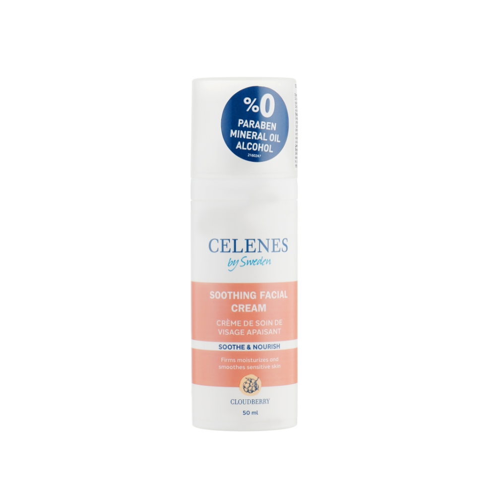 Крем для обличчя з морошкою для сухої та чутливої шкіри CELENES Cloudberry Soothing Facial Cream Dry and Sensitive Skin 50 мл (5160078)