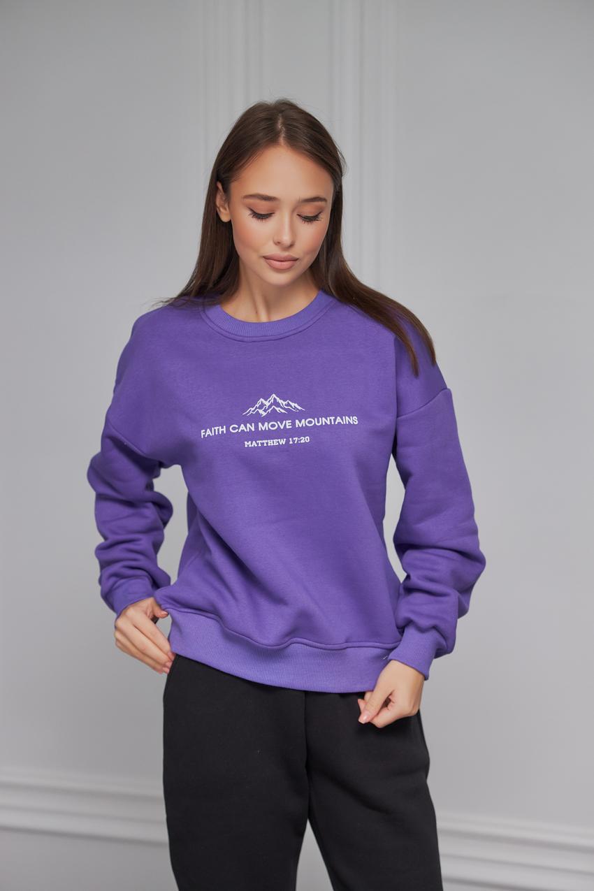 Світшот жіночий Mountains М132.4/2 начіс S Фіолетовий (612-1-60) Світшот жіночий Mountains М132.4/2 начіс S Фіолетовий (612-1-60)