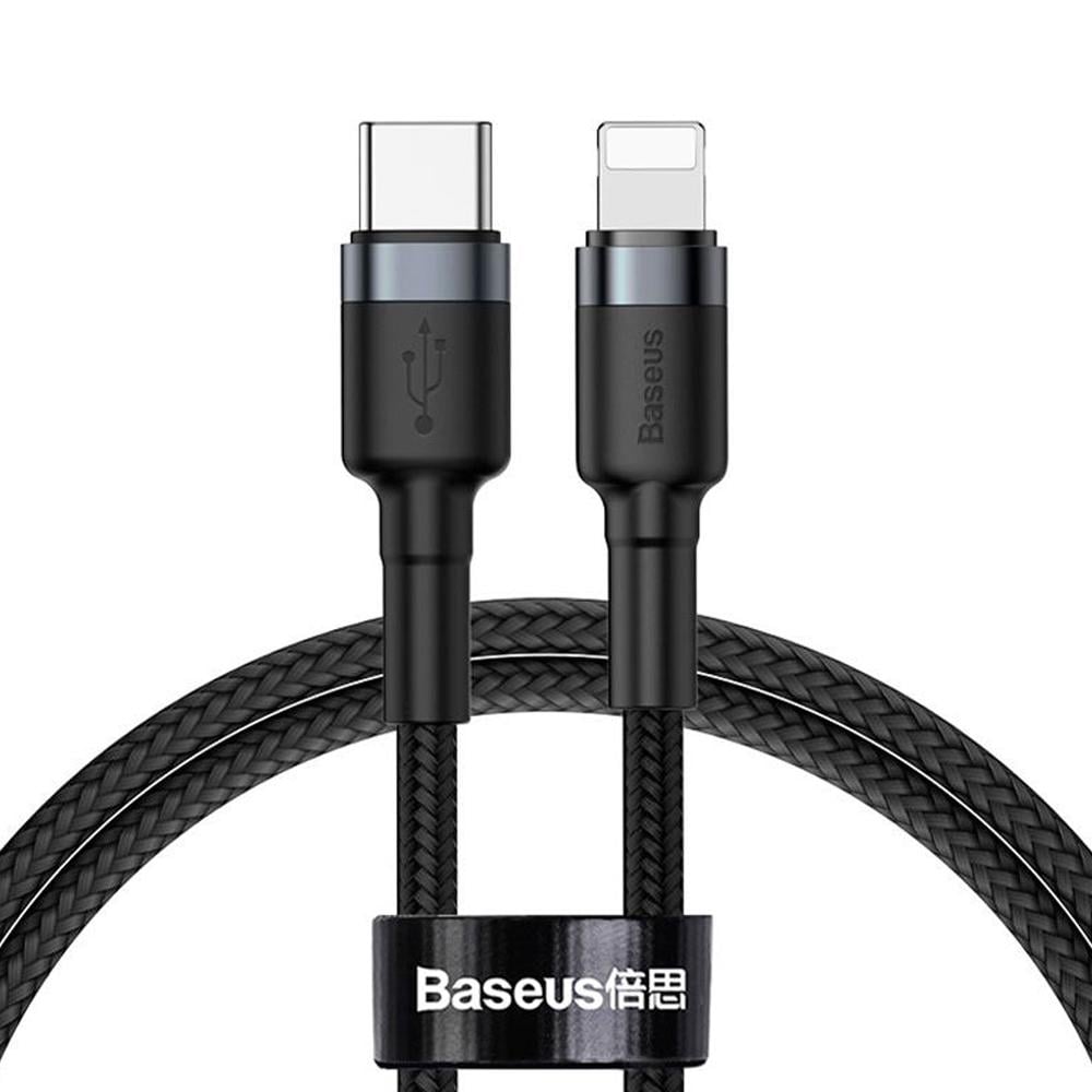 Кабель Baseus Cafule Cable Type-C to iP PD 18W 1 м Gray/Black