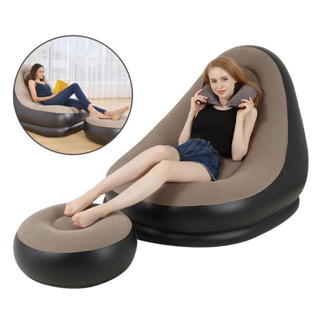 Надувное кресло с пуфом 116х98х92 см (29510342) - фото 2 Надувное кресло с пуфом 116х98х92 см (29510342) - фото 2