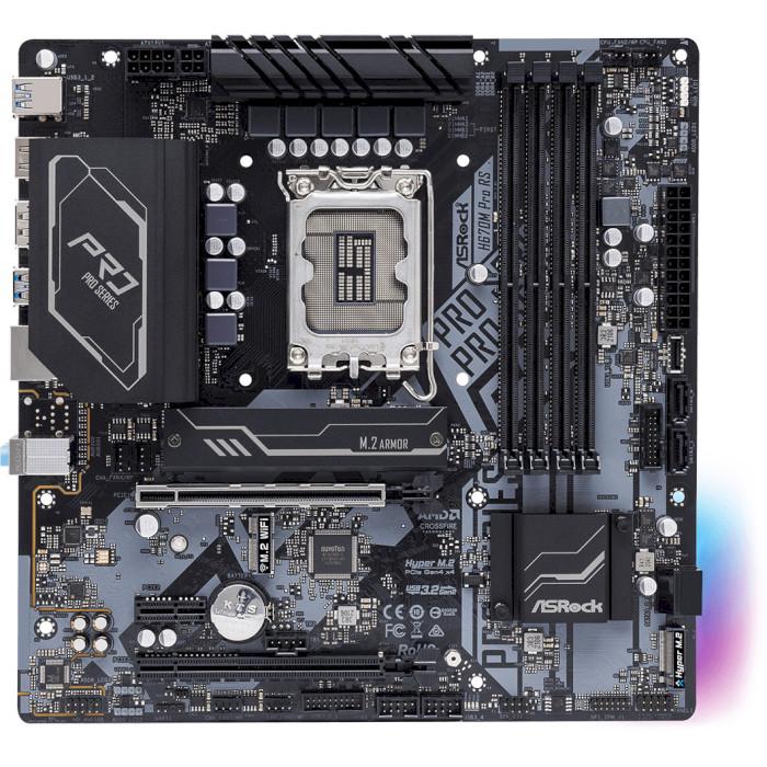 Материнская плата ASRock H670M PRO RS Black (30835810)