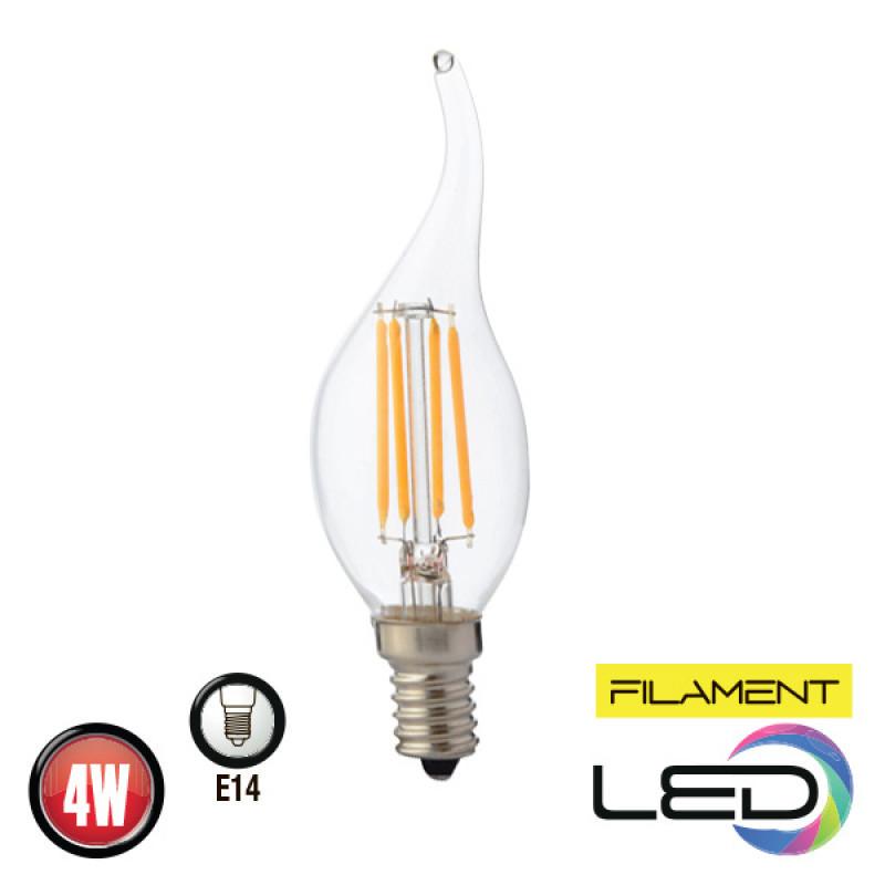 Лампа декоративна Horoz Filament flame - 4 4 Вт Е14 4200 К Прозорий - фото 2