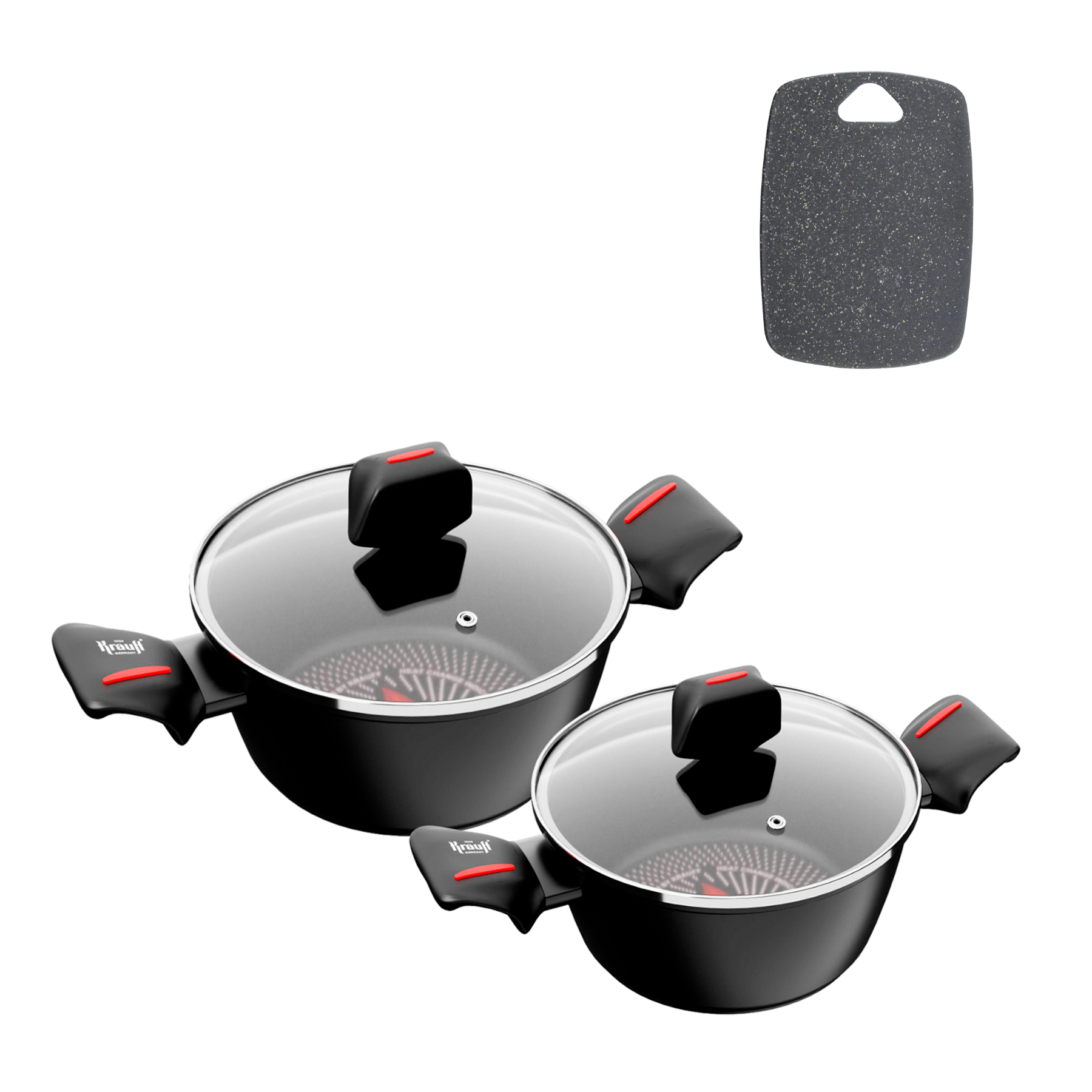 Набор кастрюль Krauff Smart Fry с кухонной доской 2,3 л/6,6 л (55-333-544) Набор кастрюль Krauff Smart Fry с кухонной доской 2,3 л/6,6 л (55-333-544)