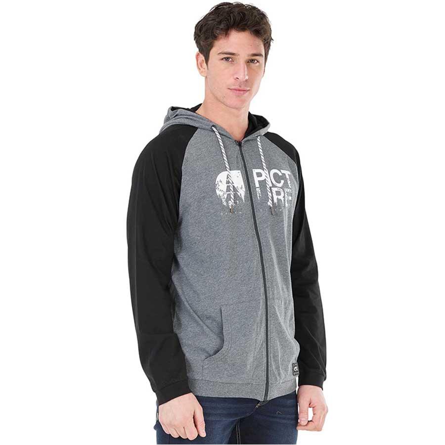 Толстовка Picture Organic Alka Light Hoody Zip L Dark grey/Black - фото 1