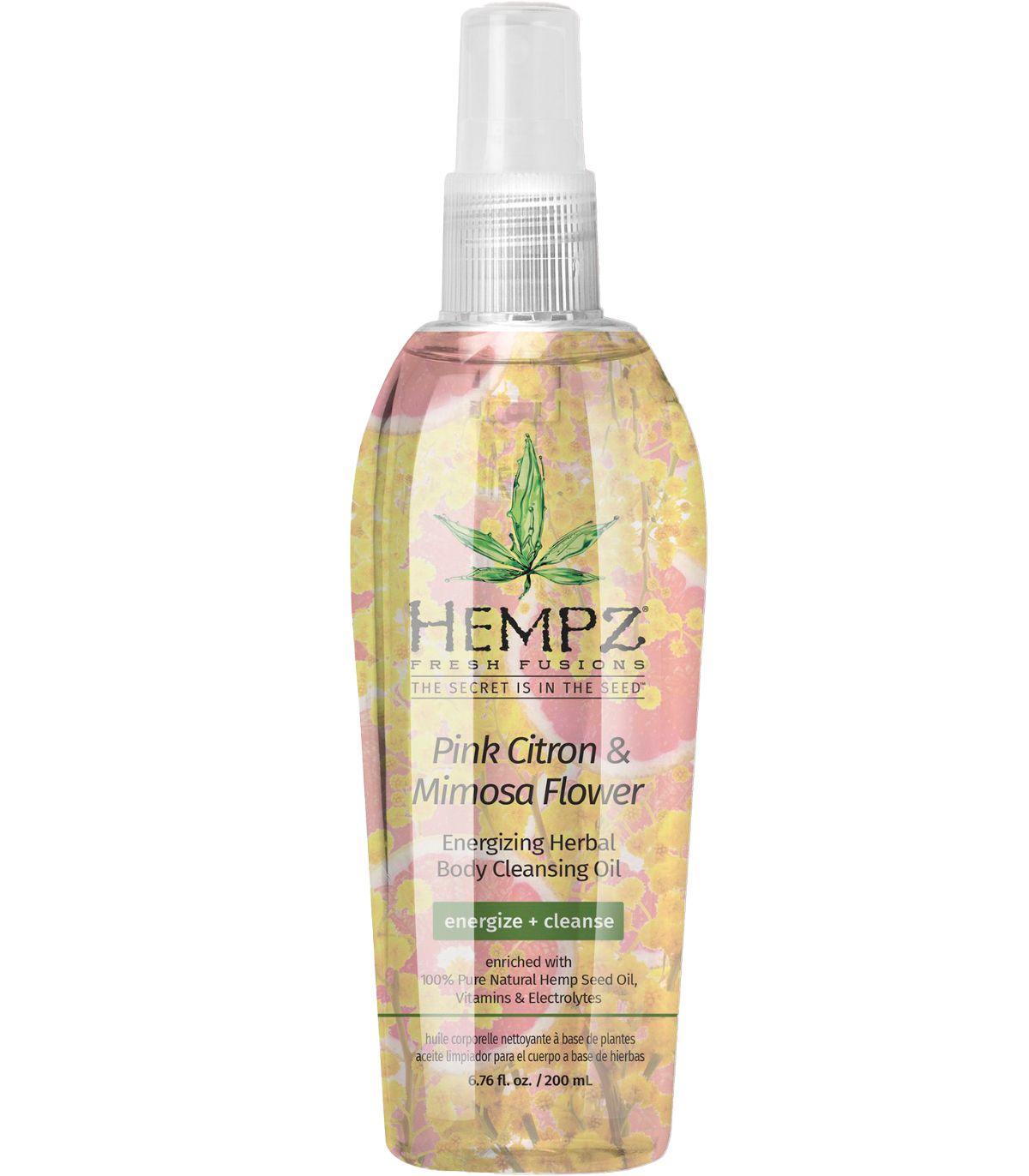 Олія для душу Hempz fresh fusions pink citron and mimosa flower energizing herbal body cleansing oil 200 мл