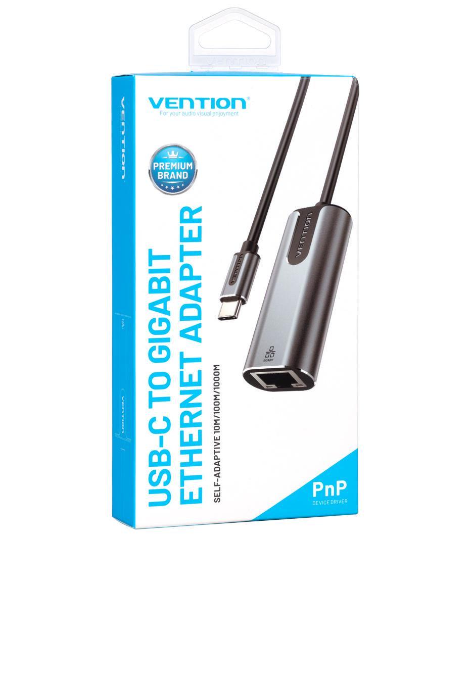 Сетевая карта Vention Type-C-Ethernet 1 Гбит/с LAN 0.15м USB 3.1 Gen 1-C-RJ45 1000 Мбит/с металлический Серый (CFNHB) - фото 16