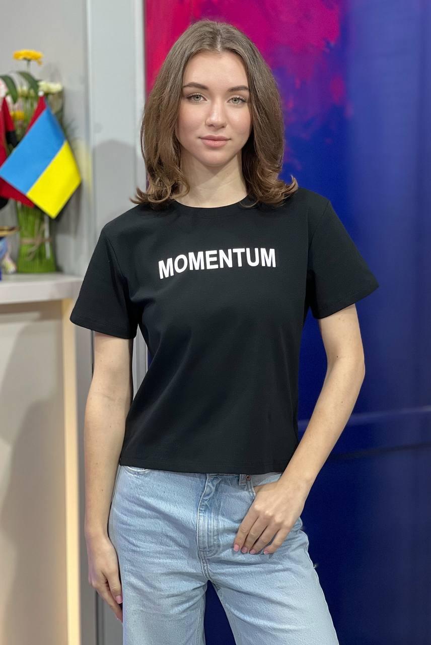 Футболка женская MOMENTUM OS Черный (#991-4)