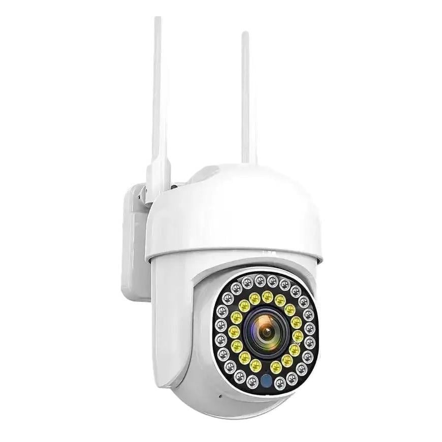 Камера відеоспостереження IP вулична поворотна з нічним баченням UKC V5 Wi-Fi 2MP White (3_08089) Камера відеоспостереження IP вулична поворотна з нічним баченням UKC V5 Wi-Fi 2MP White (3_08089)
