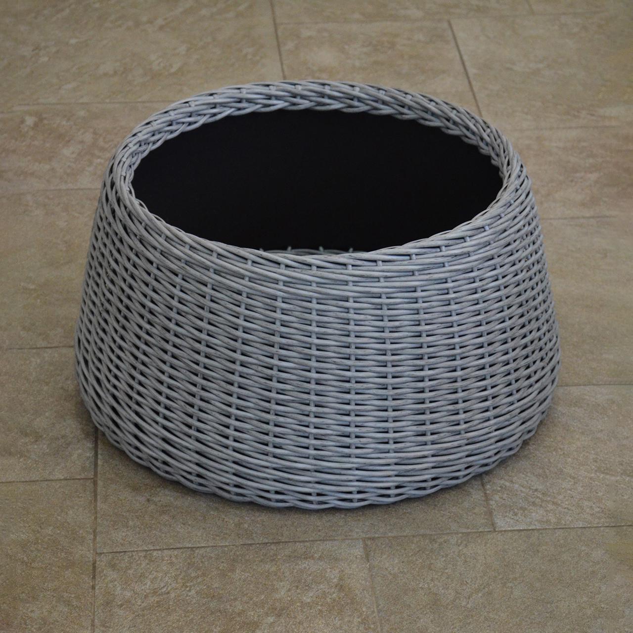 Подставка-юбка под елку плетеная из искусственного ротанга/ручной работы M Серый (23296109) - фото 4 Подставка-юбка под елку плетеная из искусственного ротанга/ручной работы M Серый (23296109) - фото 4