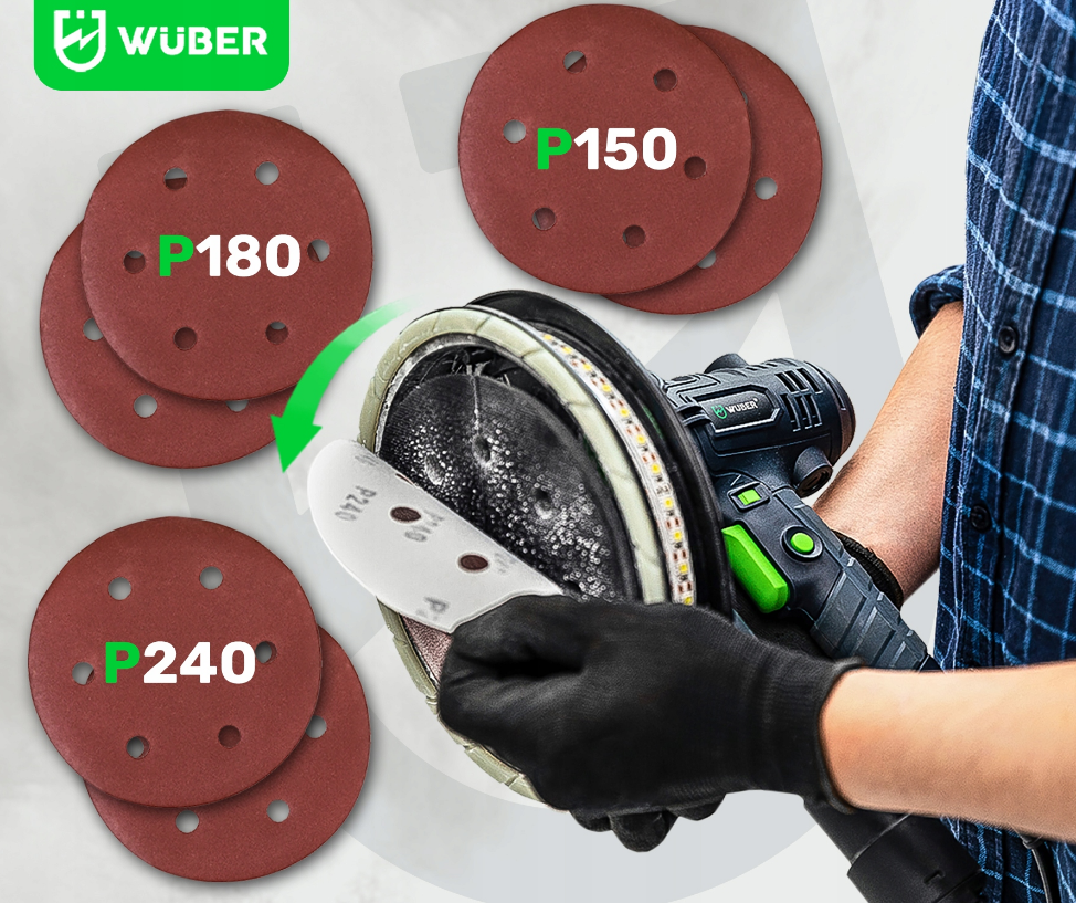 Шліфмашина для стін Wuber 1400 Вт 180 мм (W2660312) - фото 3 Шліфмашина для стін Wuber 1400 Вт 180 мм (W2660312) - фото 3