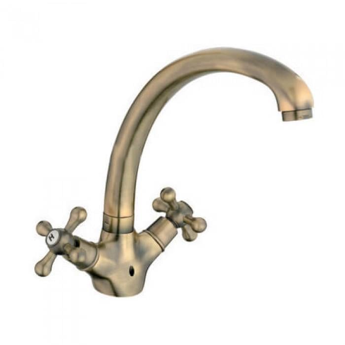 Змішувач для кухні Frap F4219-4 1036116 двовентильний Бронзовий (102608)