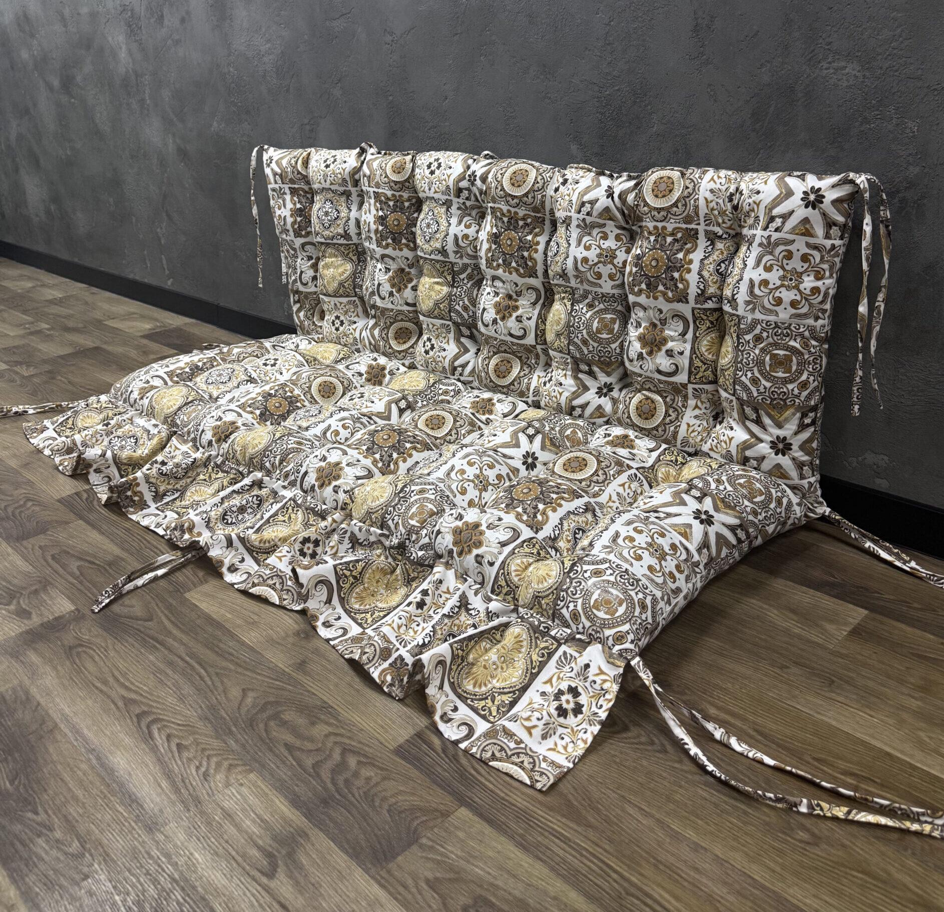 Подушка Сomfort Home Abstraction на поддоны/качели/каркасы/садовую мебель с рюшей панама 100х50х50 см