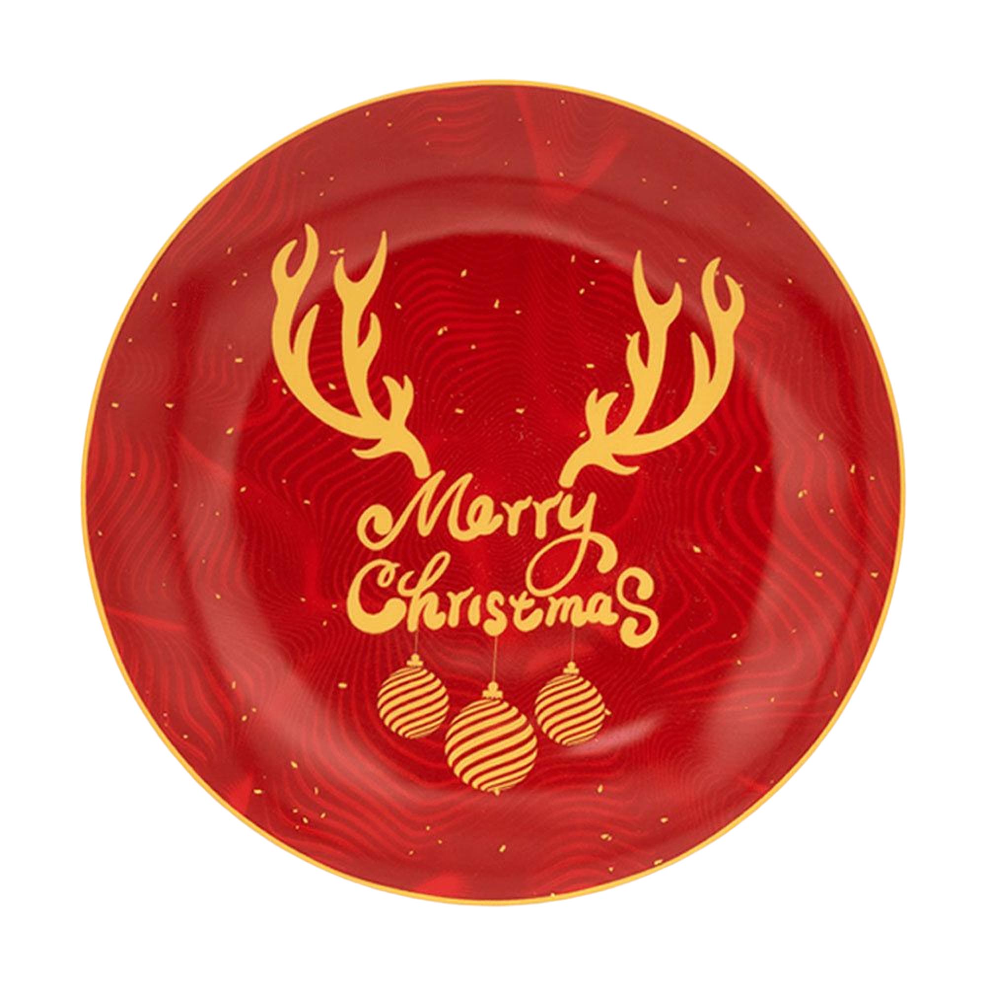 Тарілка новорічна Merry Christmas порцелянова 31 см (31573782)