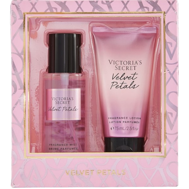 Подарунковий набір косметики Victoria's Secret Velvet Petals Body Care Mini Mist & Lotion (0667580029119)