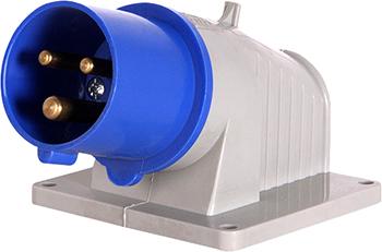 Силовая вилка E.NEXT 2P+PE 16А 250 В стационарная IP44 Синий (3629-220) - фото 3