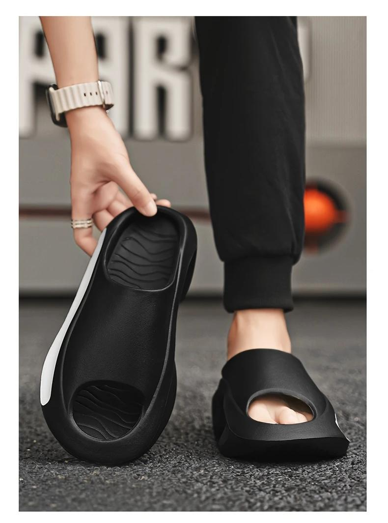 Шлепанцы мужские из пеноматериала EVA для пляжа и повседневной носки р. 37 23,5 см Черный/Белый (D-0131) - фото 4 Шлепанцы мужские из пеноматериала EVA для пляжа и повседневной носки р. 37 23,5 см Черный/Белый (D-0131) - фото 4