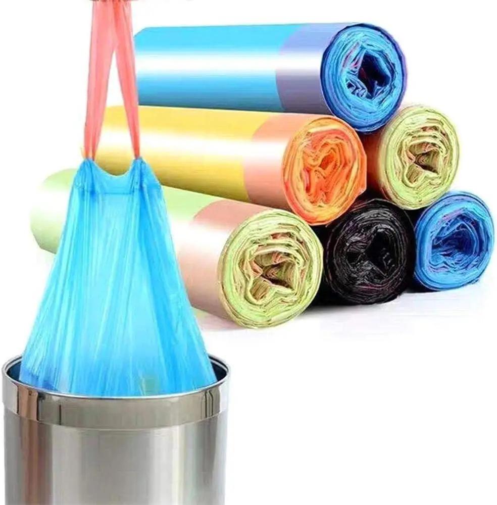 Набор полиэтиленовых пакетов для мусора с ручками на 20 л 5 рулонов по 13 шт. Мультиколор - фото 7