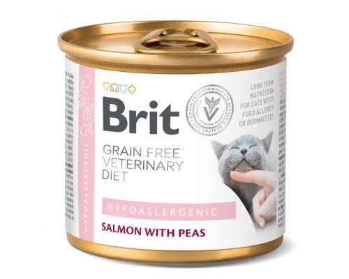 Корм вологий дієтичний Brit VD Renal Cat з тунцем/лососем і горошком для котів із порушеною функцією нирок 200 г (549825)