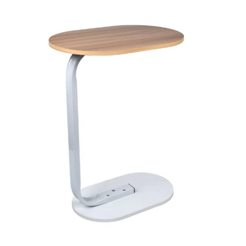 Журнальный стол приставной металлический в стиле лофт 60 см Белый/Светлое дерево (2393) Журнальный стол приставной металлический в стиле лофт 60 см Белый/Светлое дерево (2393)