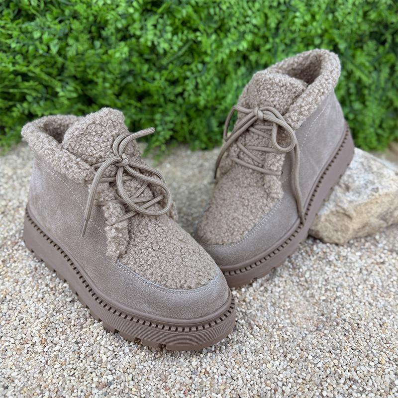 Черевики жіночі замшеві на шнурівці Е-0080219-2 p. 38 24,5 см Сірий (114072640)