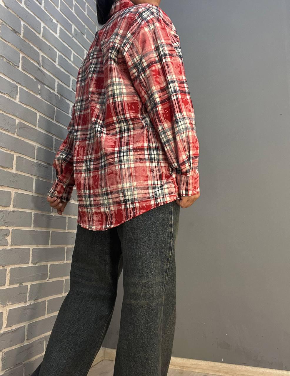 Сорочка жіноча A-N 2775 картата варена в клітинку оверсайз коттон OS Червоний (2904) - фото 5 Сорочка жіноча A-N 2775 картата варена в клітинку оверсайз коттон OS Червоний (2904) - фото 5