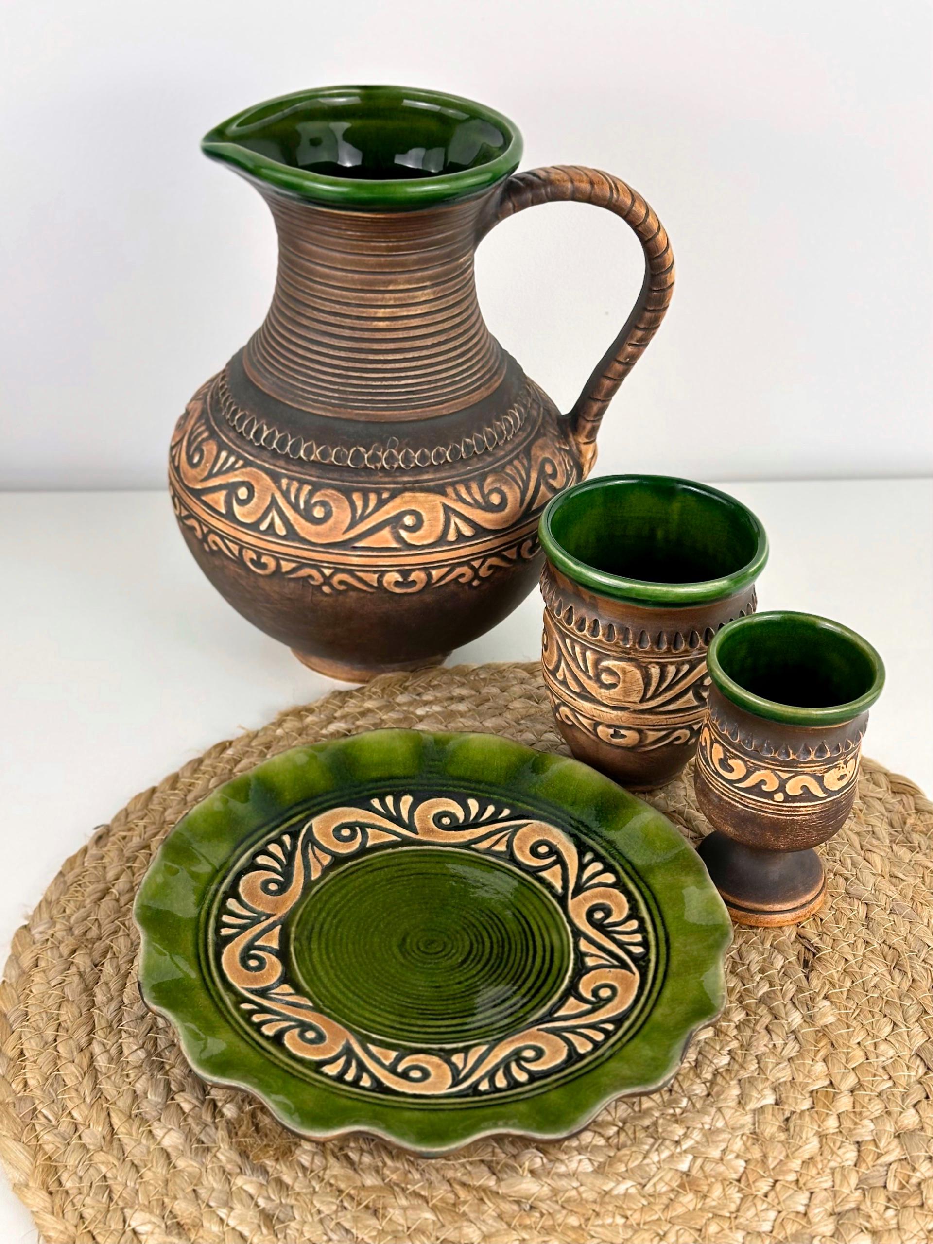 Набор глиняной посуды для сервировки стола на 4 человека Гражда Коричневый (17019-5) - фото 10 Набор глиняной посуды для сервировки стола на 4 человека Гражда Коричневый (17019-5) - фото 10