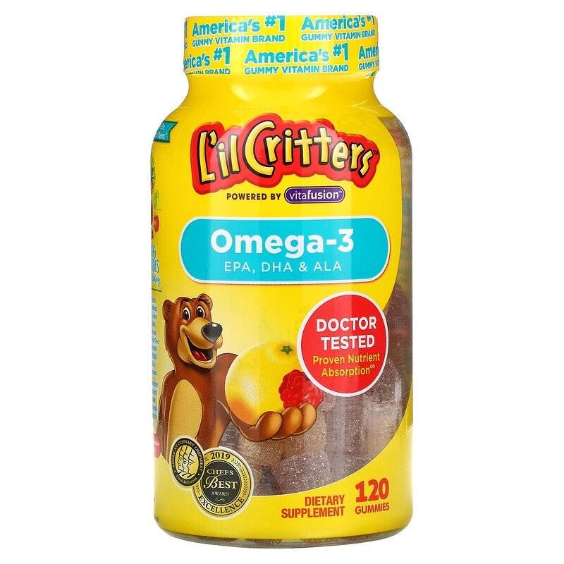 Жирные кислоты L'il Critters Omega-3 120 жевательных таблеток Жирные кислоты L'il Critters Omega-3 120 жевательных таблеток