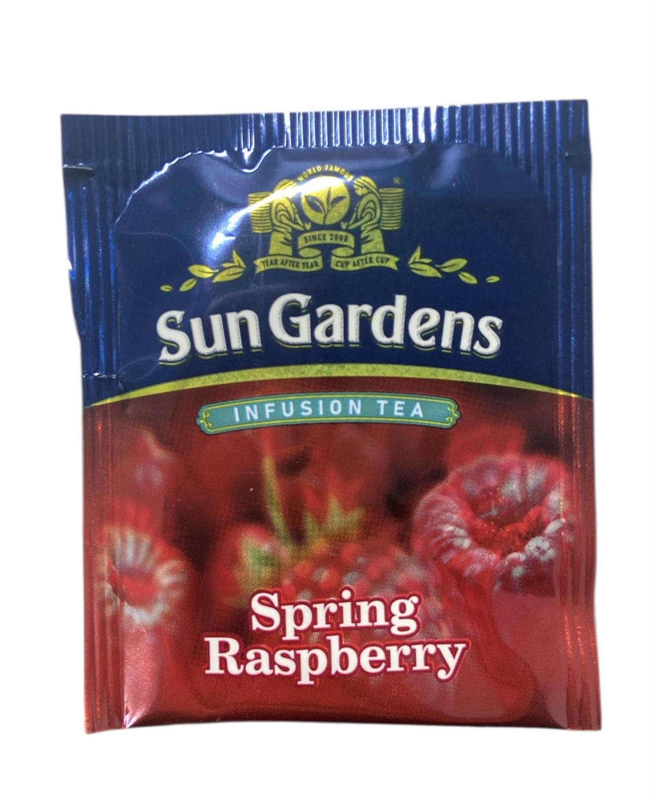Чай Sun Gardens Spring Respberry травяной с ягодами малины и цветами розы 100 пакетиков (60764)