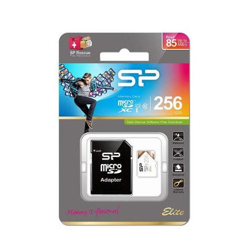 Карта памяти Silicon Power microSD Class 10 256 GB + SD адаптер (00-00010148)