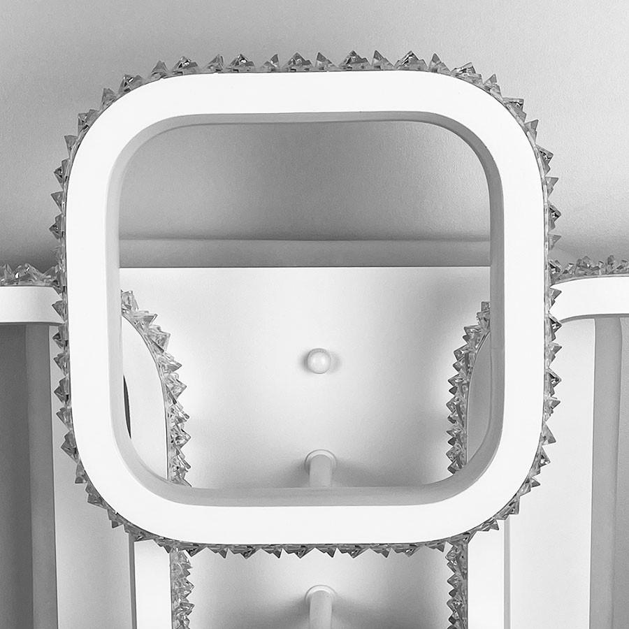 Люстра светодиодная с RGB подсветкой Белый (A 77074/2+2 RGB WT) - фото 5