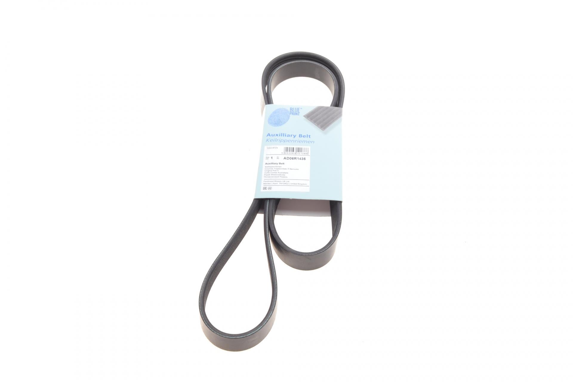 Ремень генератора BLUE PRINT для Citroen Berlingo/Fiat Scudo 1.9D 68/Ford Fiesta/Mitsubishi Lancer 1.3-2.0 95-03 (AD06R1435)